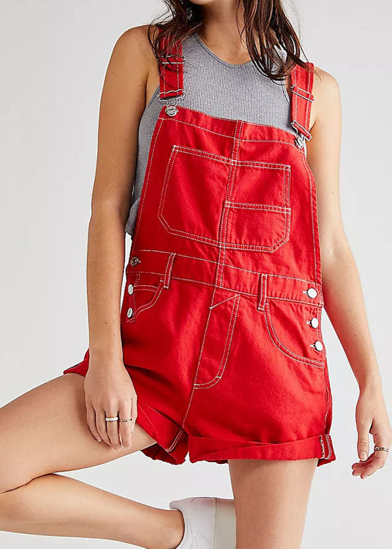 Salopette Short Rouge