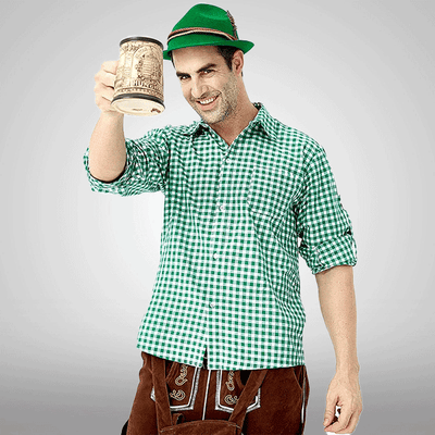 Chemise ร Carreaux Verte