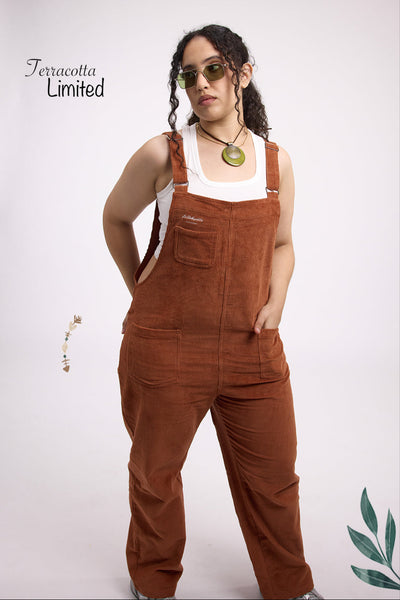 Terracotta Corduroy Overalls