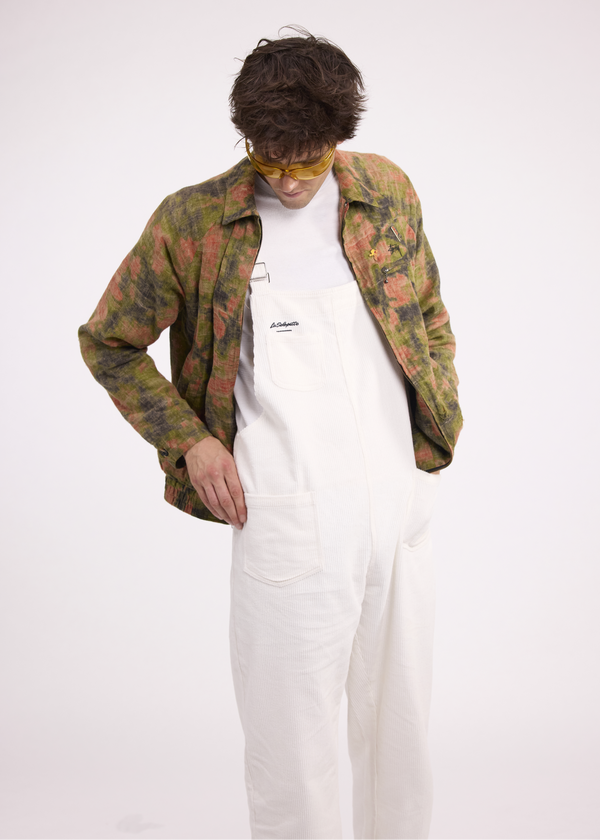 Salopette Velours Blanche