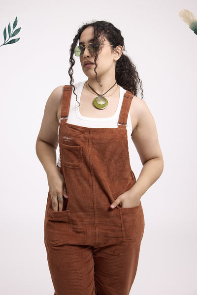 Terracotta Corduroy Overalls