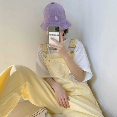 Denim Overalls<br> Pastel Yellow