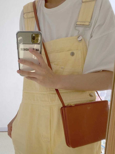 Denim Overalls<br> Pastel Yellow