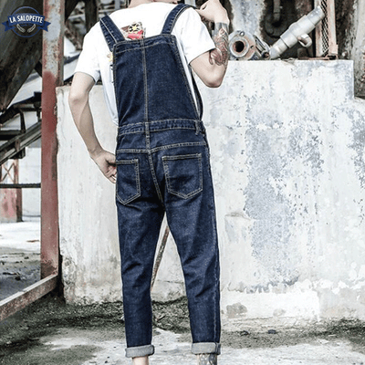 Salopette en Jean de Travail Bleu Foncé