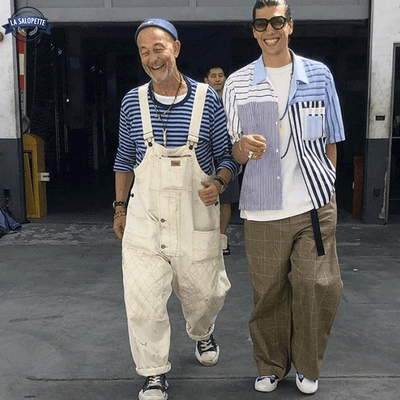 Salopette Jean Blanc Homme