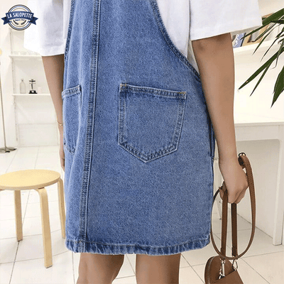 Salopette Jupe en Denim Femme