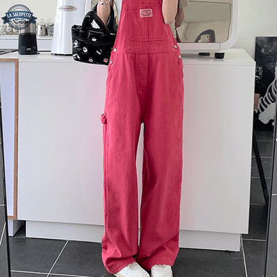 Salopette Pink avec Bavette