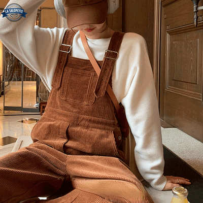 Salopette Velours Marron