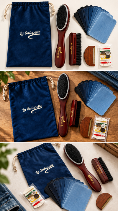 La Salopette denim care kit