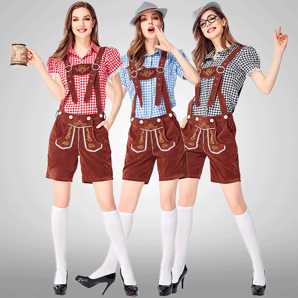 Traditional Bavarian Embroidered Overalls