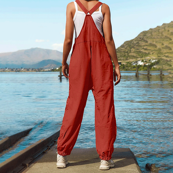 Women's Garnet Red Overalls