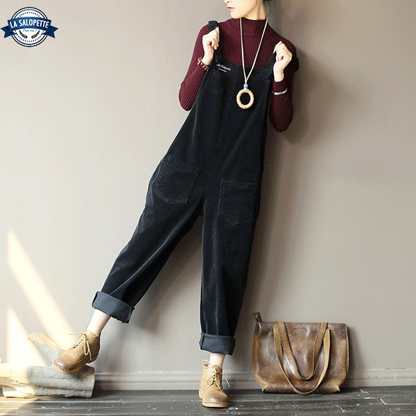 Black Corduroy Overalls | La Salopette Black Corduroy Overalls | La Salopette