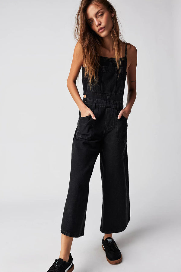 Wide Pants Overalls Raven