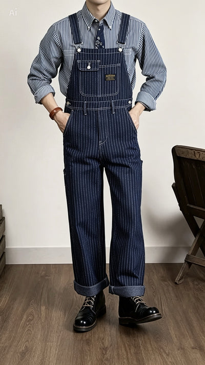 Striped Military Overalls
