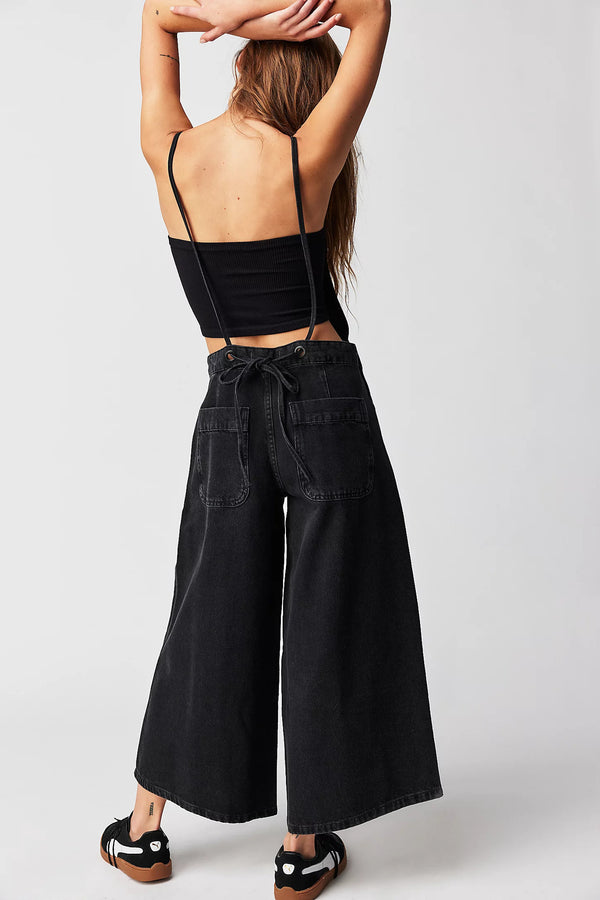Wide Pants Overalls Raven