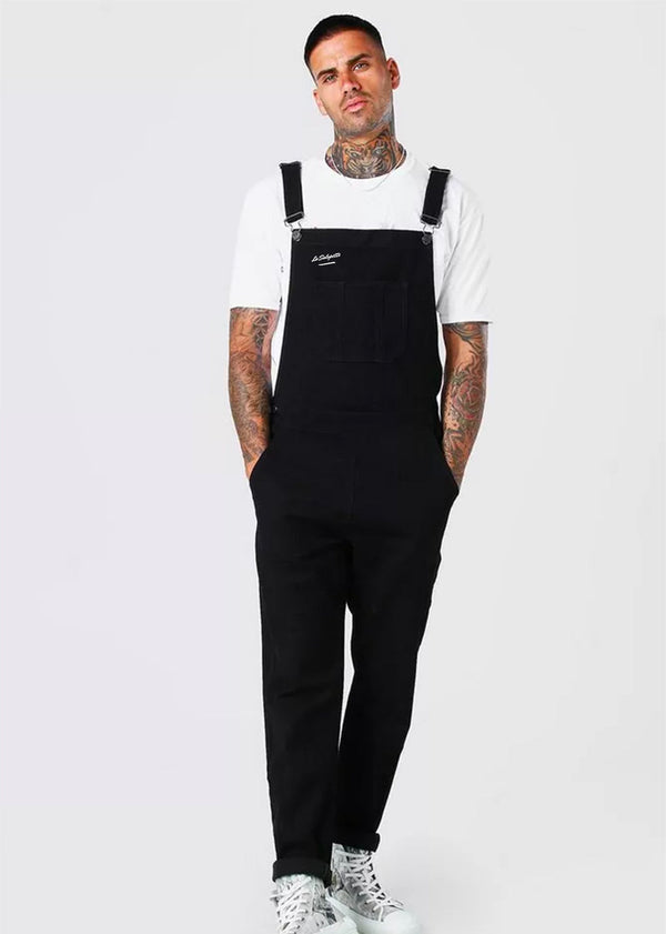 Denim Overalls Raw Carbon