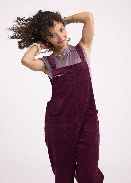 Burgundy Corduroy Overalls | La Salopette
