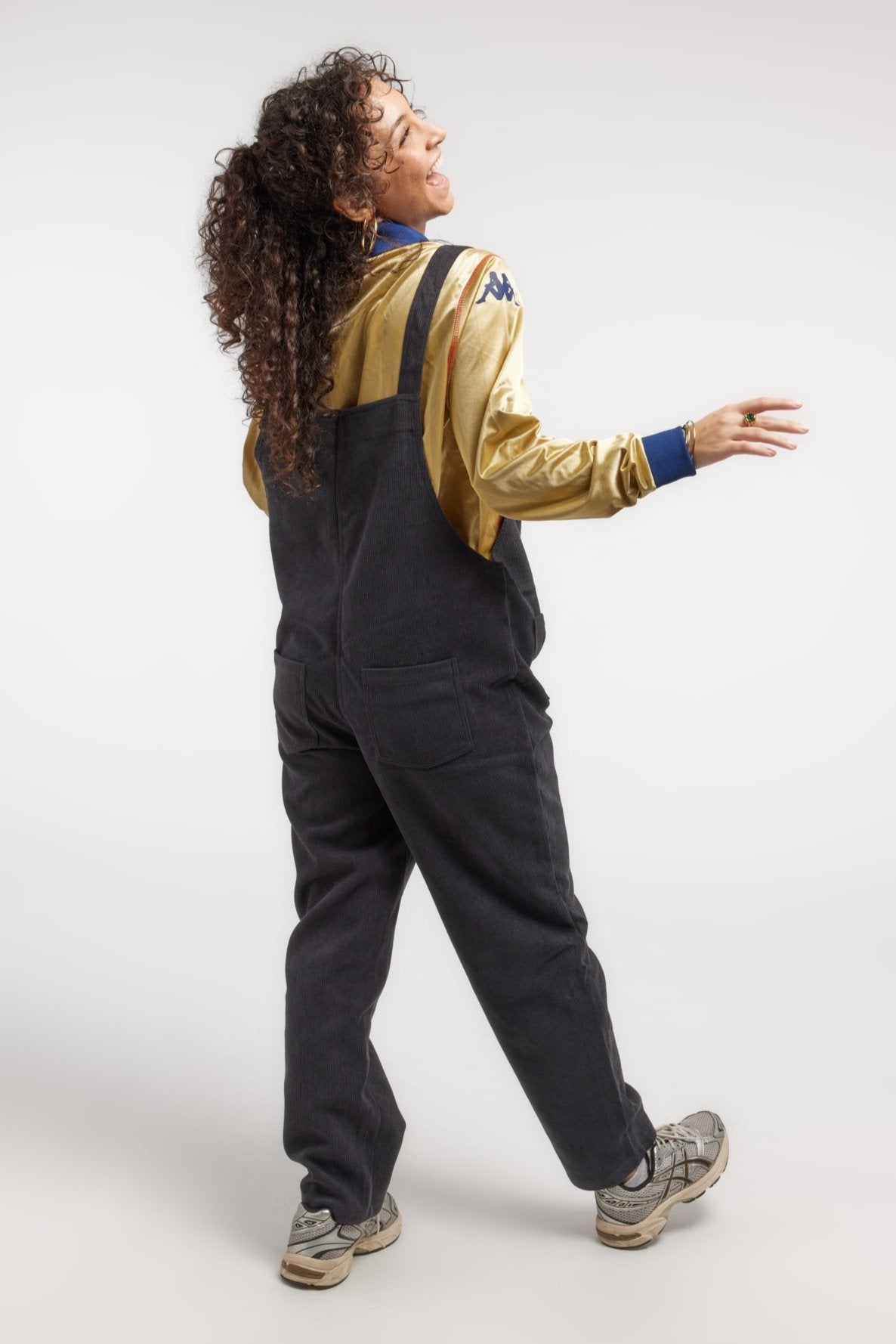 Grey Corduroy Overalls | La Salopette