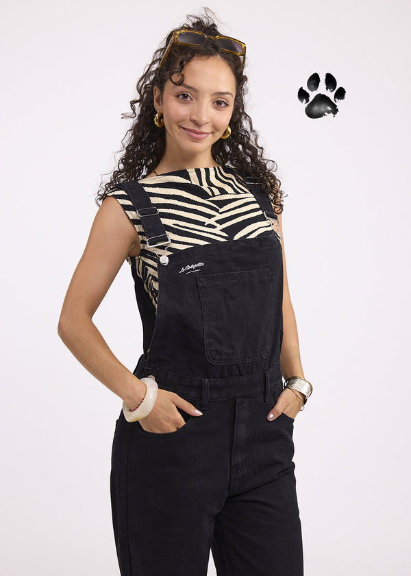 Vantablack Streetwear Denim Overalls