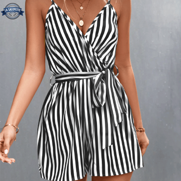 Striped playsuit Zebra Verticals
