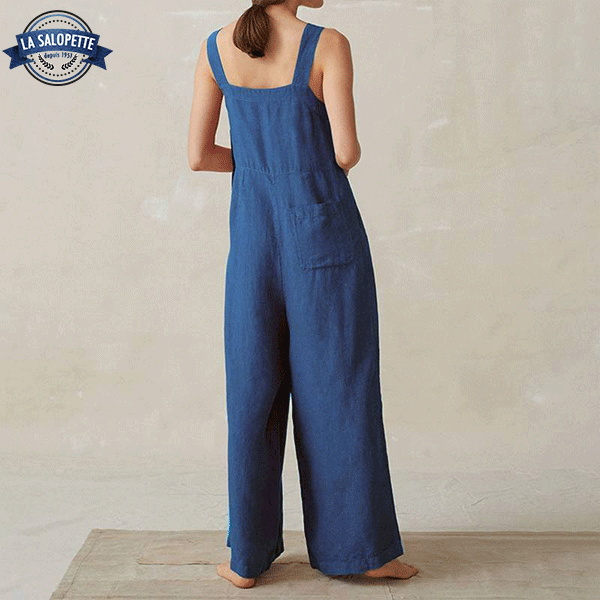 Pinafore Dress Blue Fluid