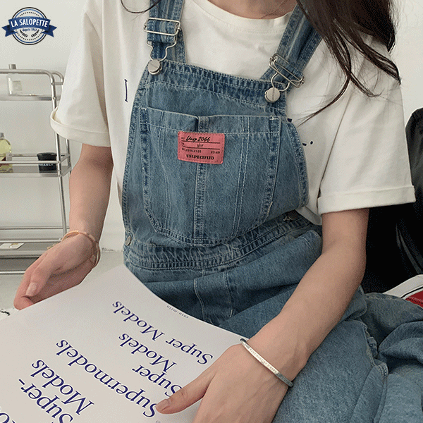 Denim Overalls Cargo Baggy
