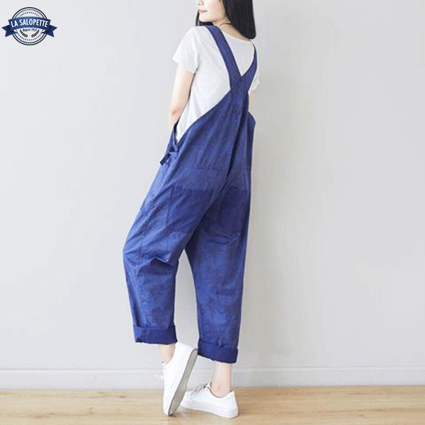 Vintage Overalls Strappy Palm Tree