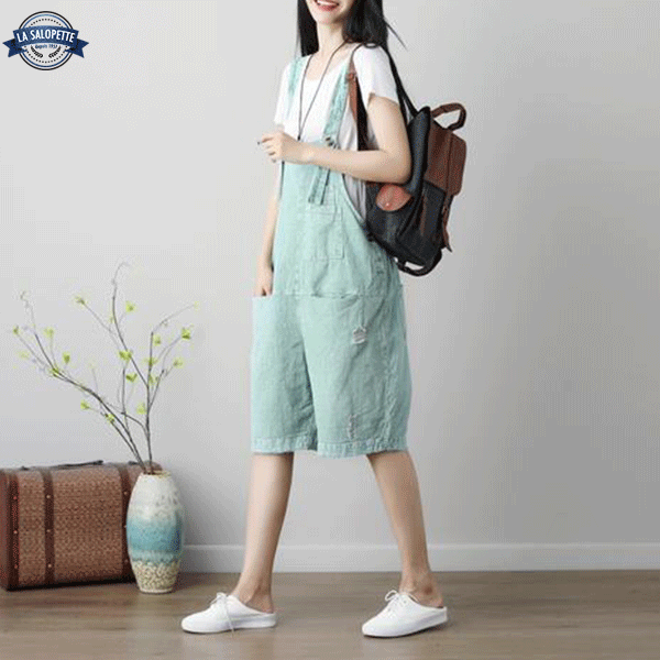 Short Overalls Blue Turquoise Elia
