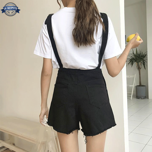 Short Overalls Woman Style Licorice