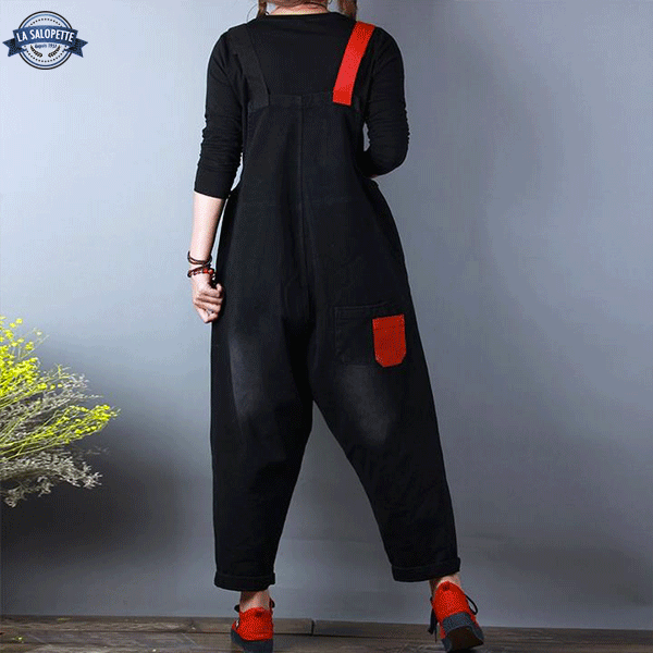 Denim Overalls Black Kyoto