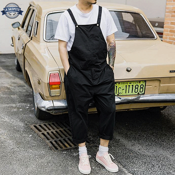 Work Overalls Black Man Unusual