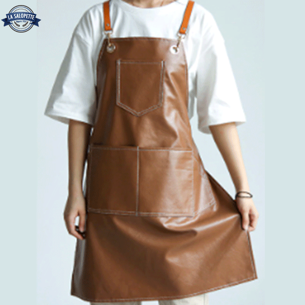 Brown Leather Kitchen Apron