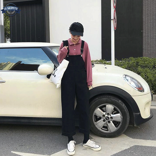 Denim Overalls Black Classy Workwear