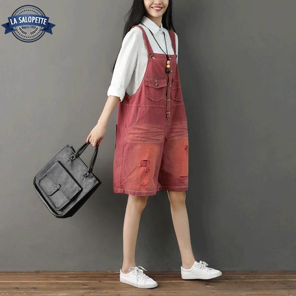 short overalls Red Nedong