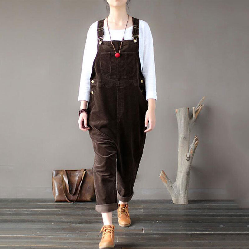 Vintage Overalls Coffee Velvet