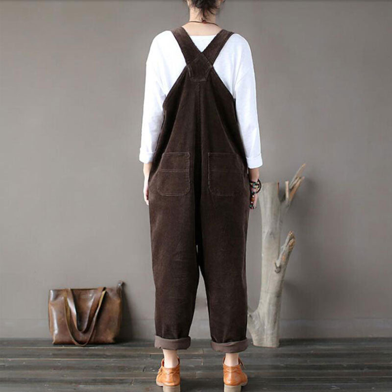 Vintage Overalls Coffee Velvet