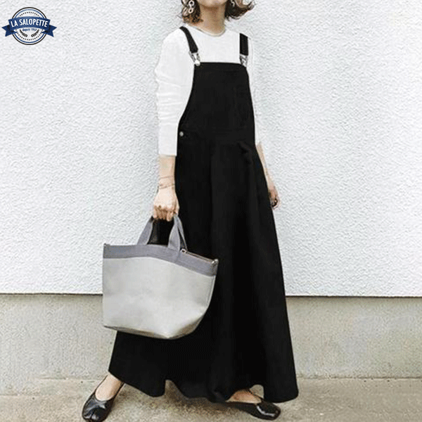 Pinafore Dress Black Dorian