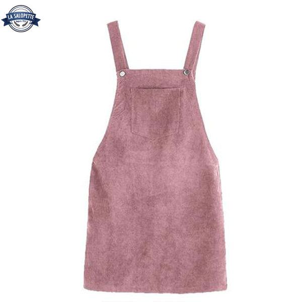 Pinafore Dress Candy Pink Velvet