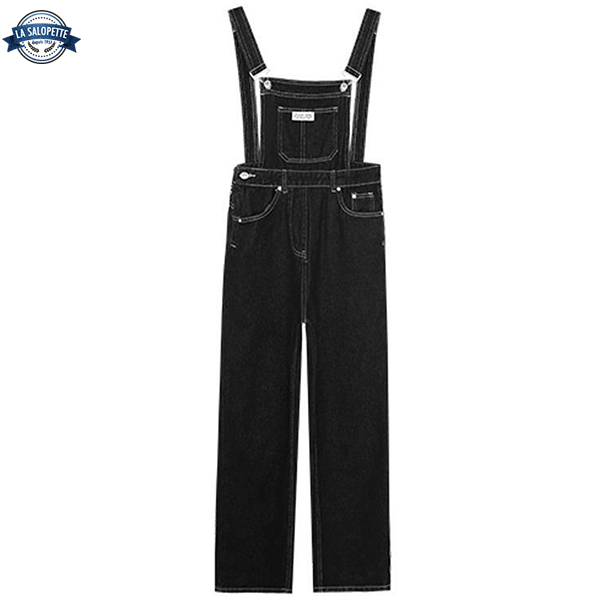 Denim Overalls Plus Size Extra-Flare