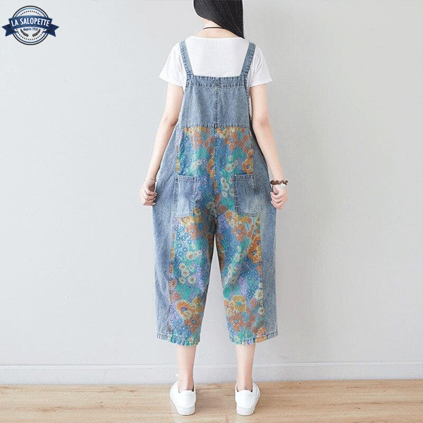 Vintage Overalls Boho Flowers Hana