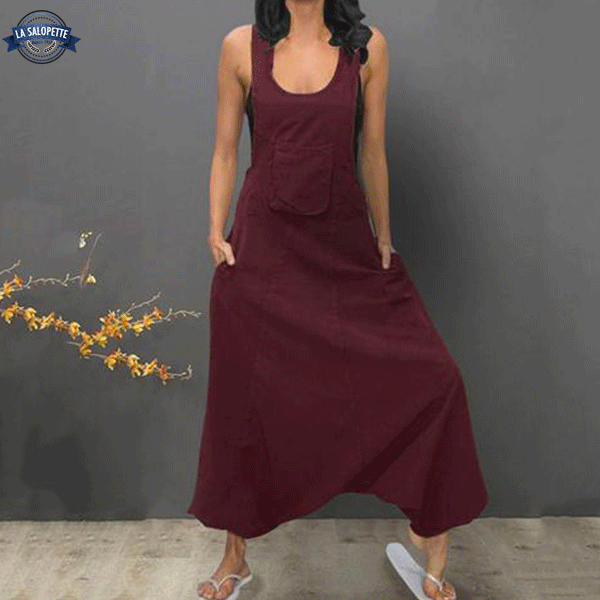 Pinafore Dress Ample Burgundy