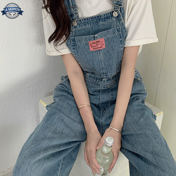 Denim Overalls Cargo Baggy