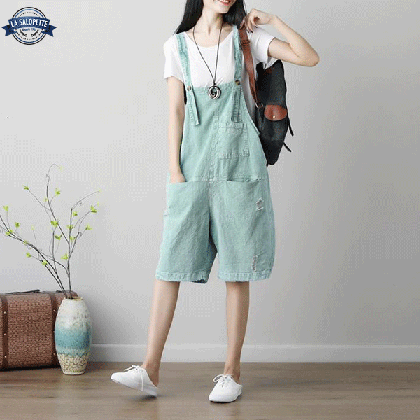 Short Overalls Blue Turquoise Elia