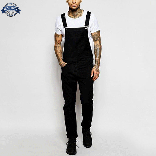 Classic Overalls Black in Turbo Jeans