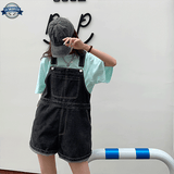 overall shorts<br> Black Lara