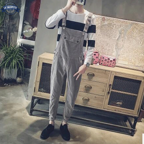 Work Overalls Gray Man