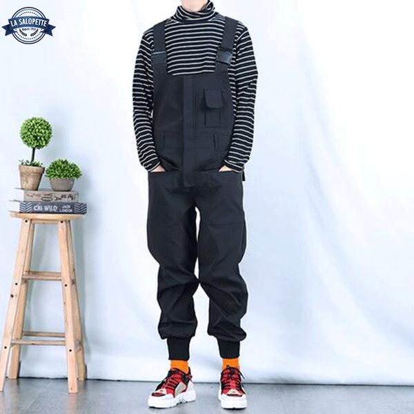 Work Overalls Black Tactical Pouch