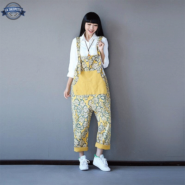 Vintage Overalls Japanese Style Woman