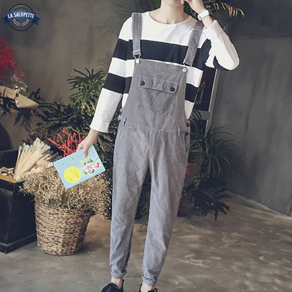 Work Overalls Gray Man