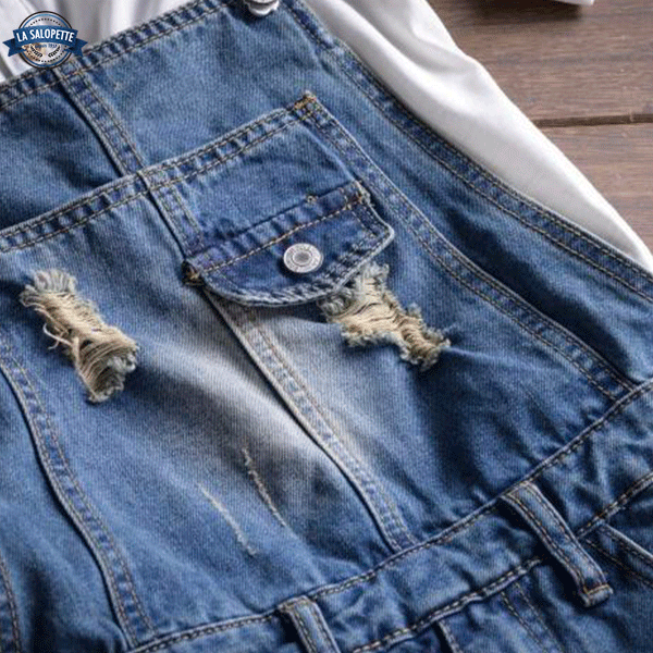 Salopette Homme Short Déchirée